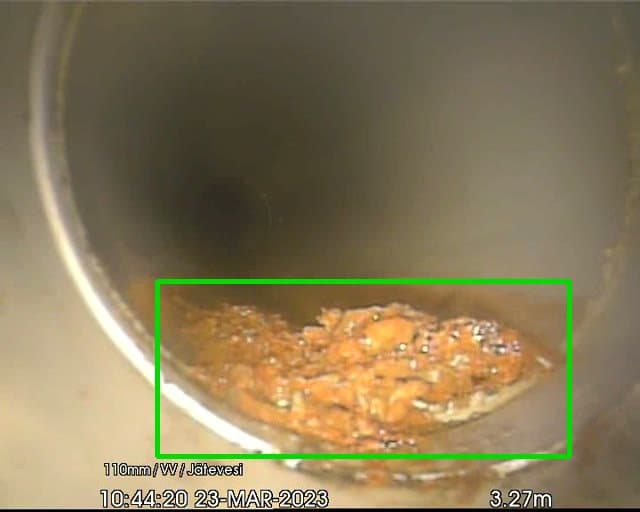 Tekoälyn tunnistama putkistovika CCTV-tarkastusvideolta