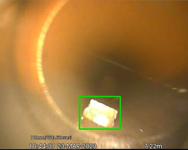Tekoälyn tunnistama putkistovika CCTV-tarkastusvideolta