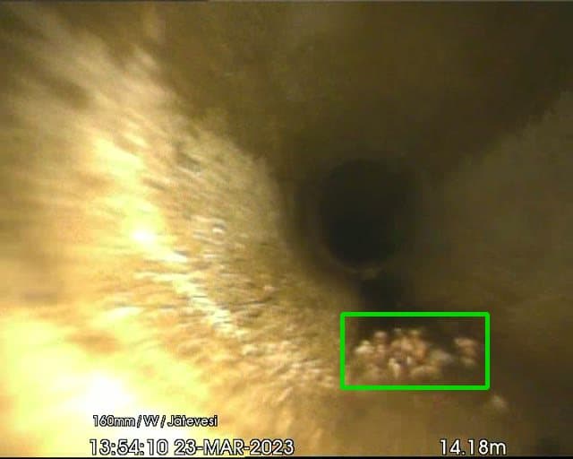 Tekoälyn tunnistama putkistovika CCTV-tarkastusvideolta
