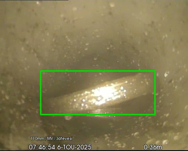 Tekoälyn tunnistama putkistovika CCTV-tarkastusvideolta