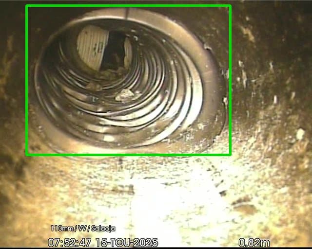 Tekoälyn tunnistama putkistovika CCTV-tarkastusvideolta