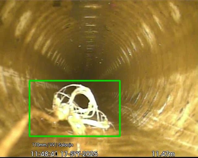 Tekoälyn tunnistama putkistovika CCTV-tarkastusvideolta