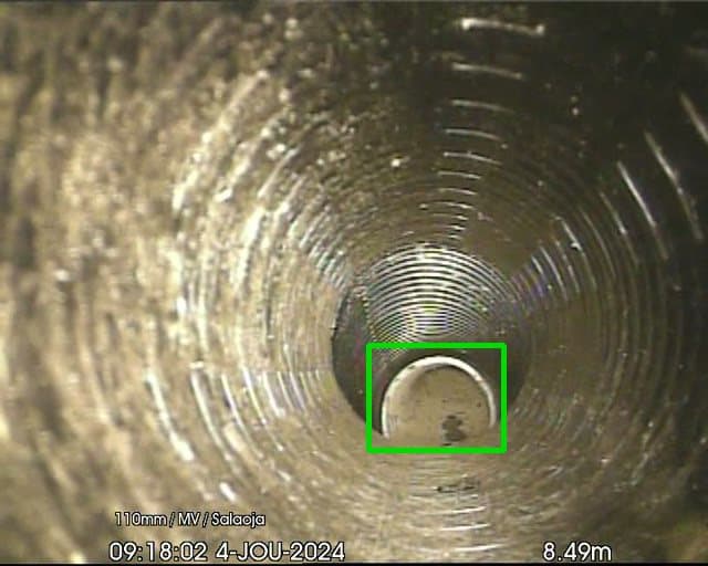 Tekoälyn tunnistama putkistovika CCTV-tarkastusvideolta