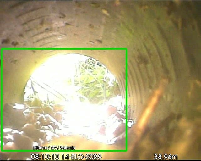 Tekoälyn tunnistama putkistovika CCTV-tarkastusvideolta