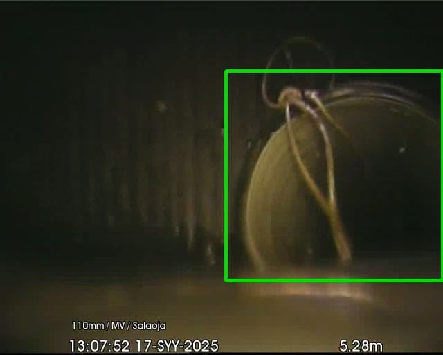 Tekoälyn tunnistama putkistovika CCTV-tarkastusvideolta