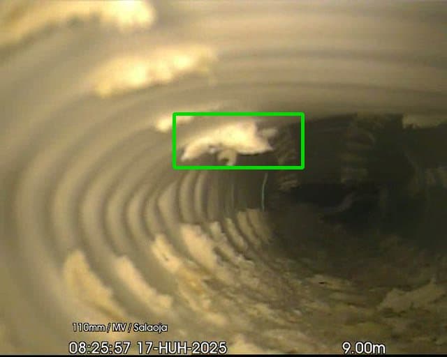 Tekoälyn tunnistama putkistovika CCTV-tarkastusvideolta