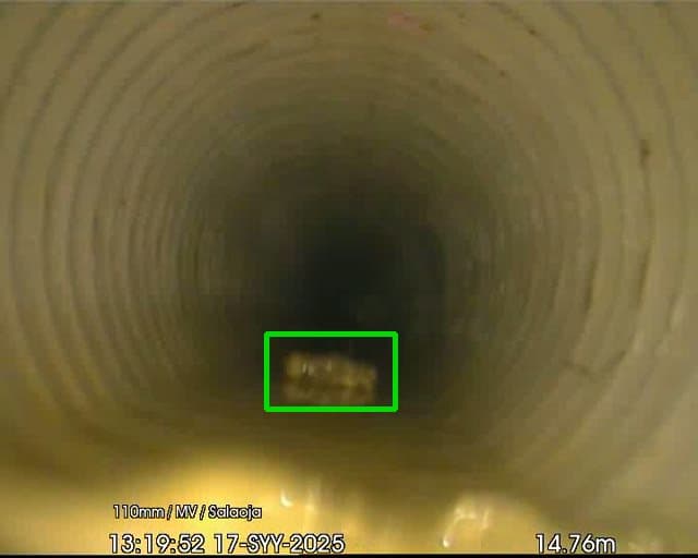 Tekoälyn tunnistama putkistovika CCTV-tarkastusvideolta