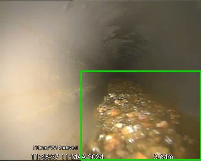 Tekoälyn tunnistama putkistovika CCTV-tarkastusvideolta