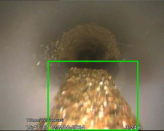 Tekoälyn tunnistama putkistovika CCTV-tarkastusvideolta