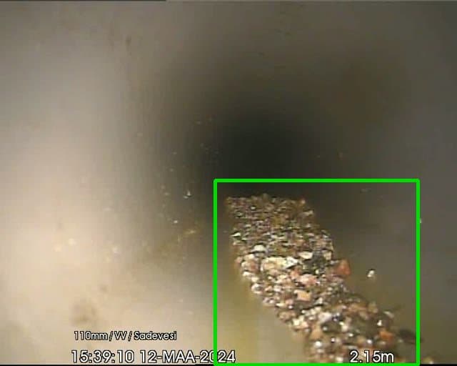 Tekoälyn tunnistama putkistovika CCTV-tarkastusvideolta