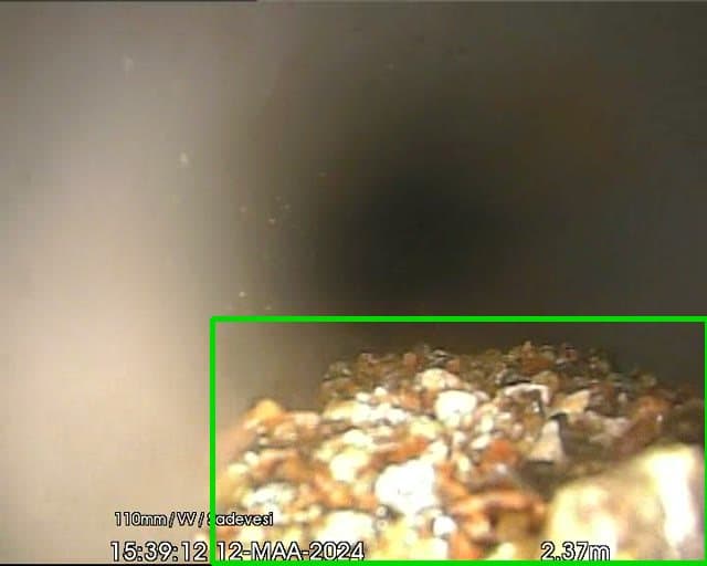 Tekoälyn tunnistama putkistovika CCTV-tarkastusvideolta